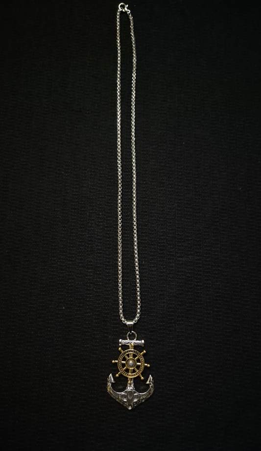 Voyager Anchor & Wheel Pendant