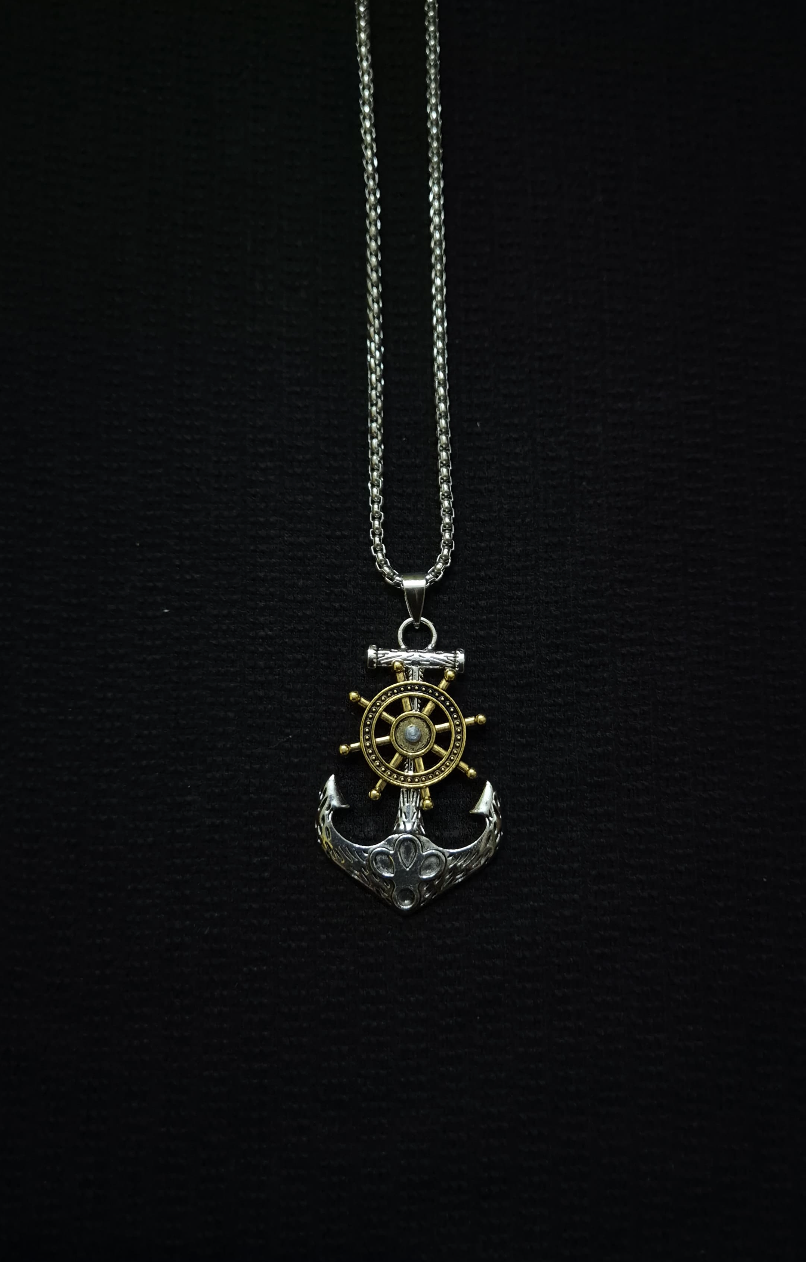 Voyager Anchor & Wheel Pendant