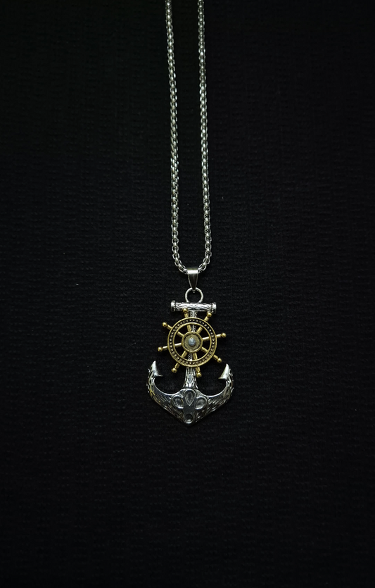 Voyager Anchor & Wheel Pendant