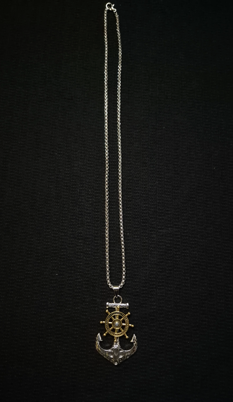 Voyager Anchor & Wheel Pendant
